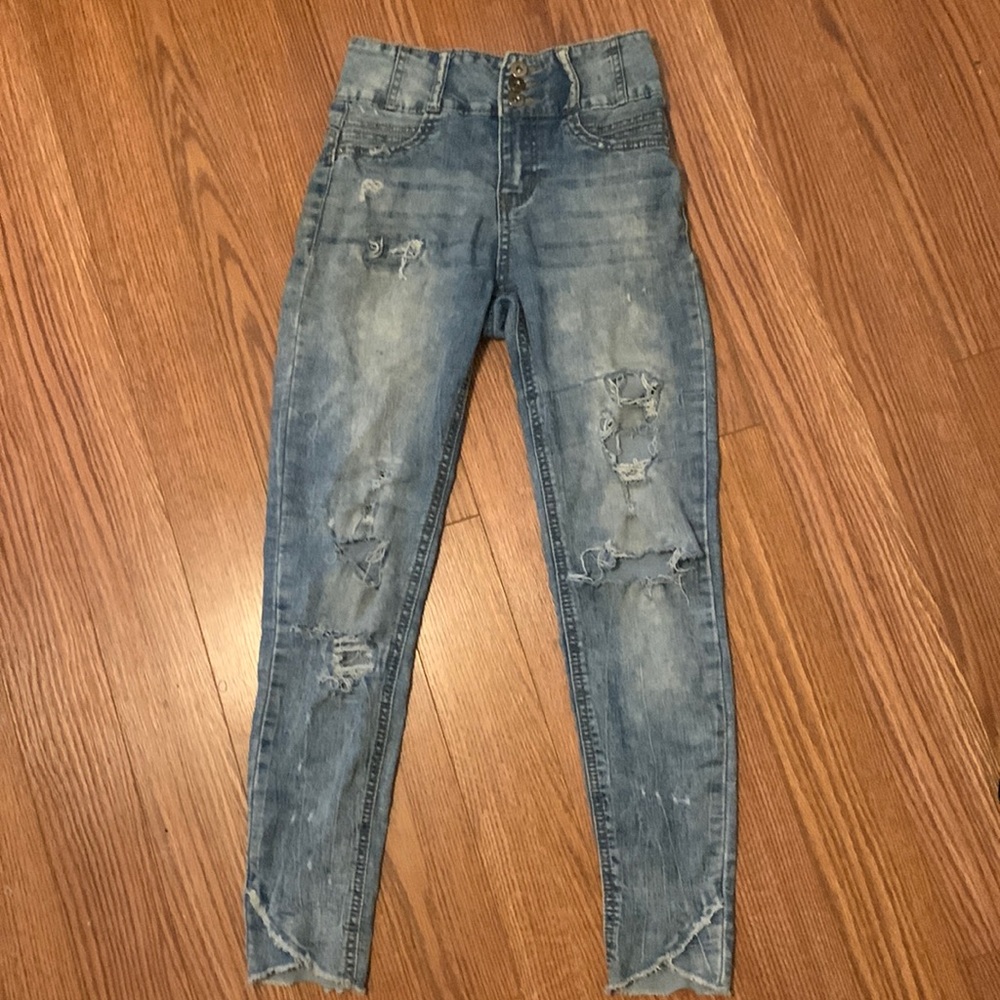 High rise skinny jeans